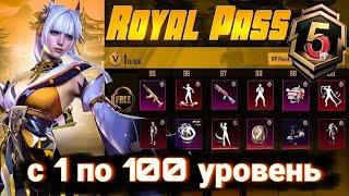 ВСЕ НАГРАДЫ RP А5 с 1 ДО 100 ⭐️ ПУБГ МОБАЙЛ НАГРАДЫ РП A5