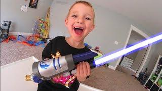 FATHER SON RAD 2 in 1 LIGHTSABER! / Epic Battle!