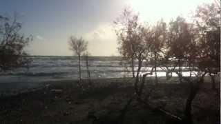 Blue beach Lagonisi  - after rain