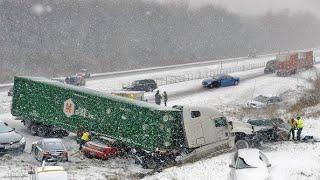 Chaos in Arizona Today! Extreme Snow Storm Causing Major Accident in Flagstaff