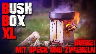 Bushbox XL Titanium Ti Hobo Kocher Bushcraft Outdoor - Review Test (german/deutsch) Ofen Stove