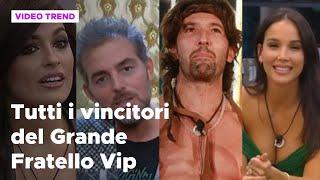 Tutti i vincitori del Grande Fratello Vip