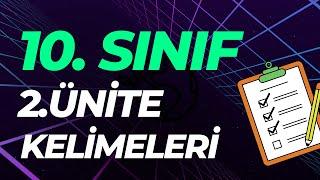 10.SINIF İNGİLİZCE 2.ÜNİTE KELİMELERİ | PLANS