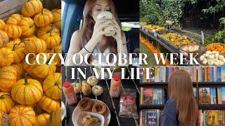 hello october! cozy weekly vlog: apple picking, shopping, cooking, starbucks fall menu review +more