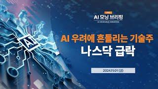 [AI모닝브리핑] AI 우려에 흔들리는 기술주, 나스닥 급락 | 2024.11.01(금)