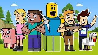 MINECRAFT, FORTNITE, & ROBLOX FUNNY ANIMATION (10 HOURS)