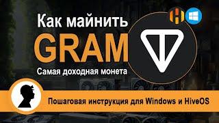 Как майнить GRAM на видеокартах. Наиболее доходная монета. Для Windows и HiveOS