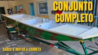 CONJUNTO DE PESCA - BARCO & MOTOR COMPLETO 2023 !!!