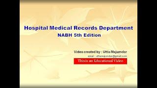 Hospital Medical Records Department ( MRD ) - NABH 5th edition