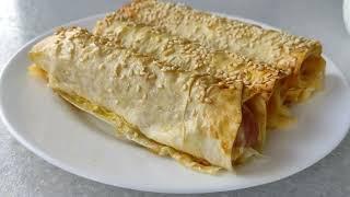 Сосиски с сыром в лаваше. Самый лёгкий рецепт.