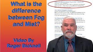 What is the difference between fog and mist?