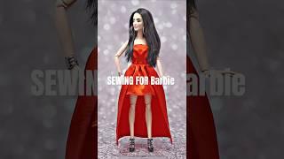 Runway Dress to sew for Barbie #barbie #barbieclothes #sewingforbarbie #fashiondolls