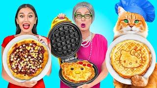 123 GO! CHALLENGE: Io VS Nonna VS Gatto || Fantastici Gadget Da Cucina Per Cucinare Meglio