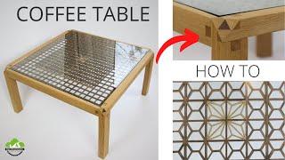 Modern Coffee Table build with Kumiko and crazy joinery || Woodworking How-To Kumiko