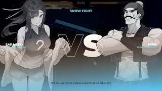 Sara vs Mike (No Damage) - Snow Fight Battle Gameplay | The Spike Cross