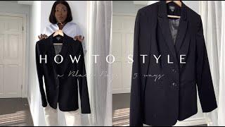 HOW TO STYLE A BLACK BLAZER 5 WAYS | MINIMAL SUMMER OUTFITS | SWEDIARY