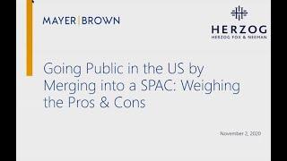 Going Public in the US by Merging into a SPAC: Weighing the Pros and Cons