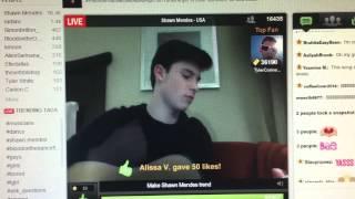 Shawn Mendes Perform A Little Too Much on Livestream ( younow 2/2/15)