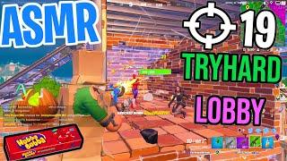 ASMR Gaming  Fortnite Tryhard Lobby! Relaxing Gum Chewing  Controller Sounds + Whispering 