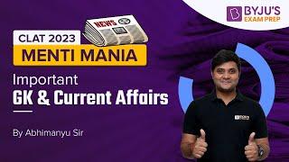 CLAT 2023 Current Affair Preparation | Live Menti Quiz for Law Exams | Episode 2 | BYJU'S Exam Prep