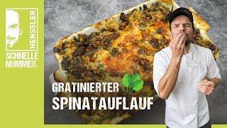 Schnelles Gratinierter Spinatauflauf Rezept von Steffen Henssler | Günstige Rezepte