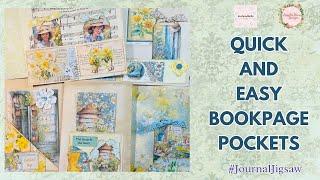 LET's Make Quick and EASY BOOKPAGE POCKETS #journaljigsaw