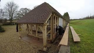 Oak Frame Building time-lapse #woodworking #carpentry #oakframe