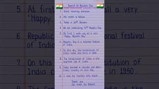 Republic Day Speech 2024 | Speech On Republic Day In English #shorts #26january