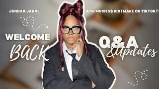 Q&A | tiktok $$, relationship status, content group & more! | Jordan Janae