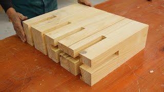 Build An Incredibly Strong And Easy Bed With Simple Joints // Smart Woodworking Ideas