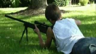 Shooting a Crosman R38 Sniper Rifle