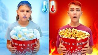 Hot vs Cold Challenge with Ivan and Maria