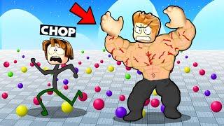 ROBLOX  CHOP AND FROSTY EAT PIZZA TO GET BIG AND HUGE