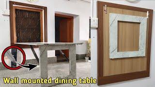 Folding Dining Table ! folding daining table  kaise banaye / wall mounted Folding Table