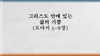 [로마서] 그리스도 안에 있는 삶의 기쁨_로마서 5~8장