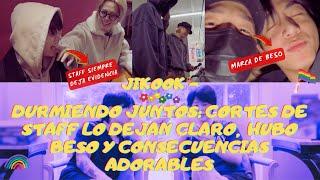 JIKOOK - DURMIENDO JUNTOS: CORTES DE STAFF DEJAN CLARO, HUBO BESO Y SUS CONSECUENCIAS SON ADORABLES