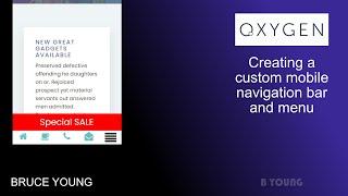 Create a custom mobile navigation bar and menu using Oxygen Builder