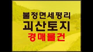 [괴산토지경매] 괴산군 불정면 세평리 토지[답] / 551평