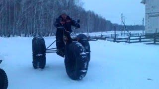Трехколесный пневмоход, каракат на базе мотоцикла Урал