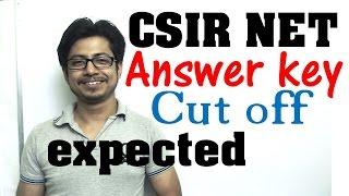 CSIR NET December 2016 answer key and expected cut off marks for life sciences