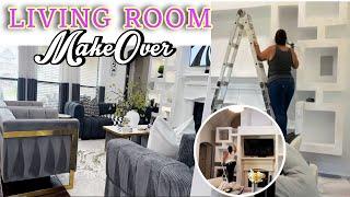 NEW * EXTREME LIVING ROOM MAKEOVER 2024 | NEW DECORATING IDEAS | EARLY SPRING HOME DECOR