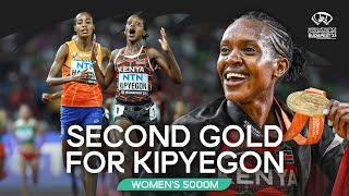 's Kipyegon strikes 5000m gold after crazy last lap | World Athletics Championships Budapest 23