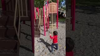 Baby walking to the playground #adorablebaby #cutebaby #adorableboy #baby #babyboy #playground