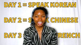 REALISTIC language STUDY routine | korean, chinese, french