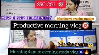 SSC CGL ASPIRANT DAILY ROUTINE 10+hours study vlog mock scores️