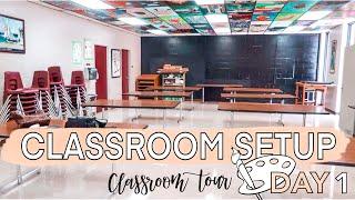 CLASSROOM SETUP DAY 1 | high school art teacher at new school + classroom tour