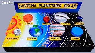 Maqueta del sistema solar fácil de hacer