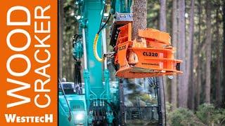 Woodcracker® CL320 am Kobelco SK140SR bei der Durchforstung