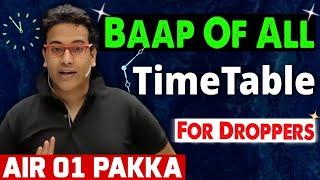 Baap Of All Timetable for DROPPER | Saleem Sir Motivation | IIT JEE NEET Motivation | PhysicsWallah