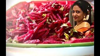 салат из свеклы с арахисом (Beetroot salad with peanuts)